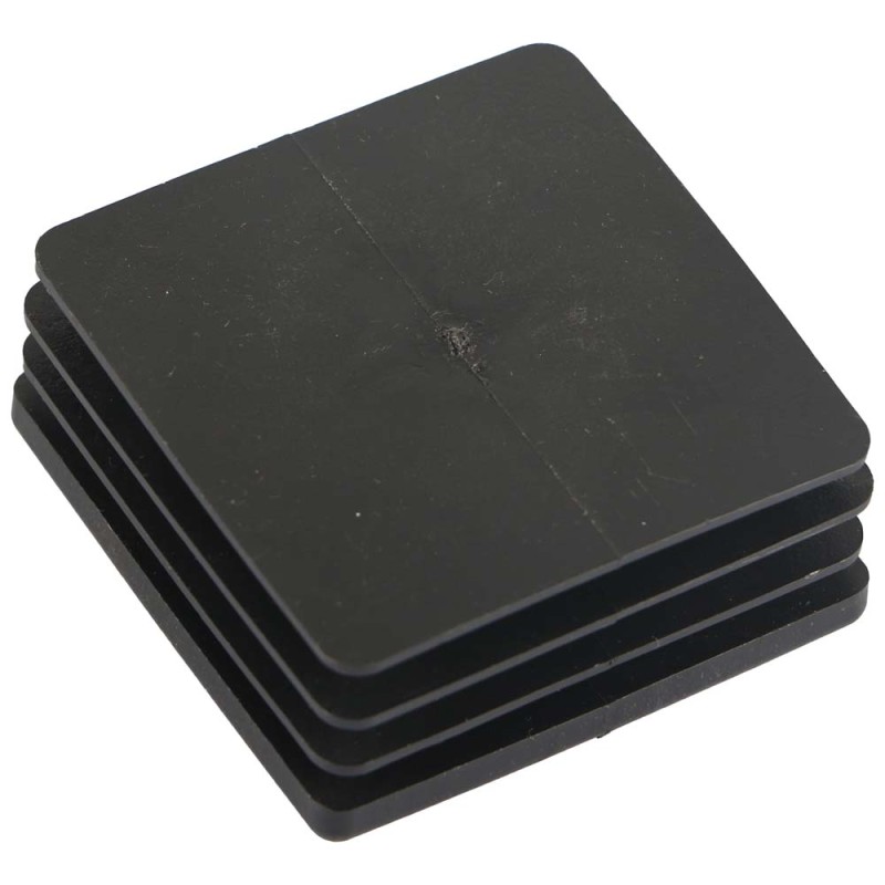 SQUARE PLASTIC INSERT TUBE BLACK 60 x 60 MM