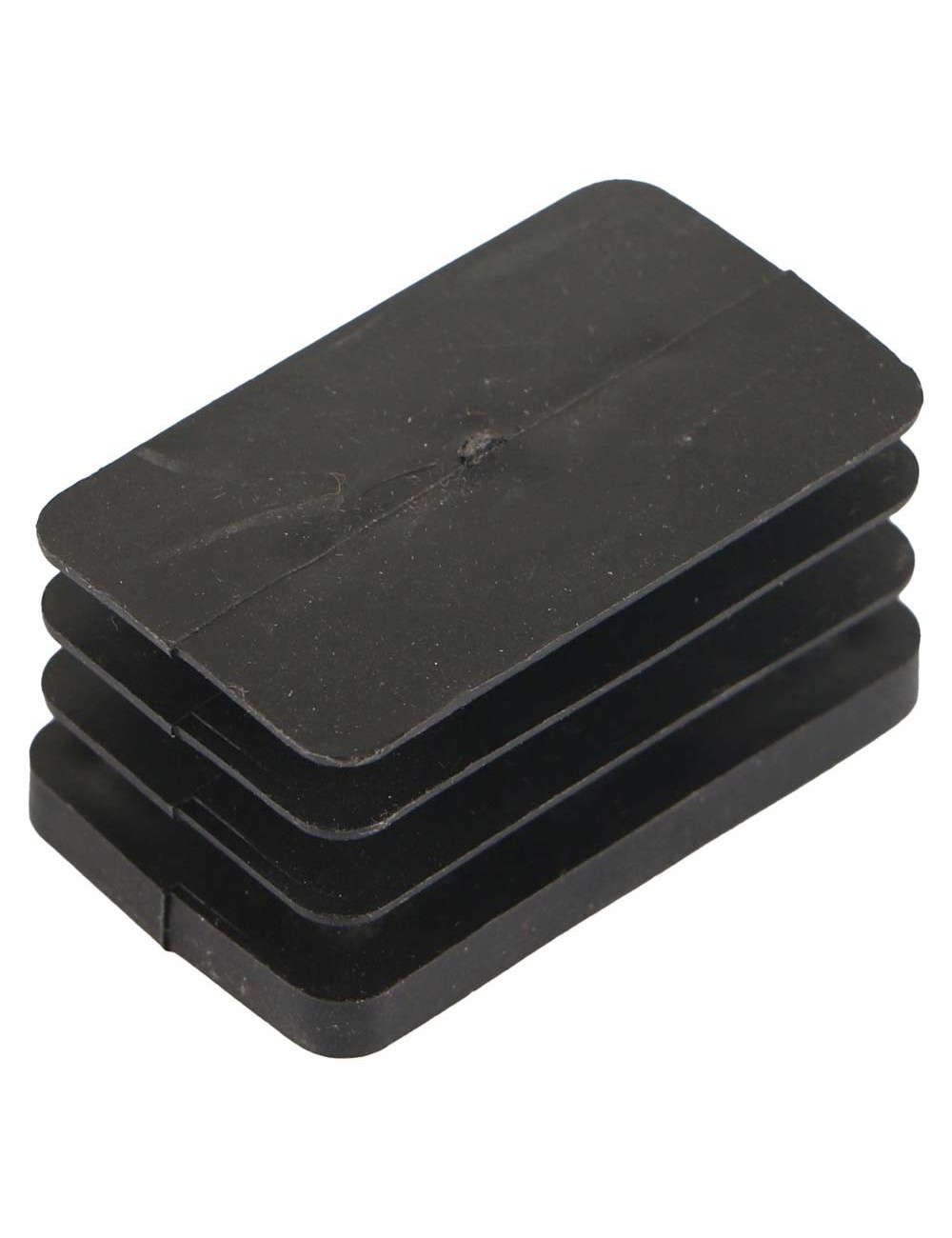 RECTANGULAR PLASTIC INSERT TUBE BLACK 30 x 50 MM