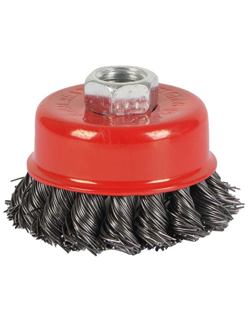 CUP BRUSH TWIST TYPE 2.5" x 14 MM