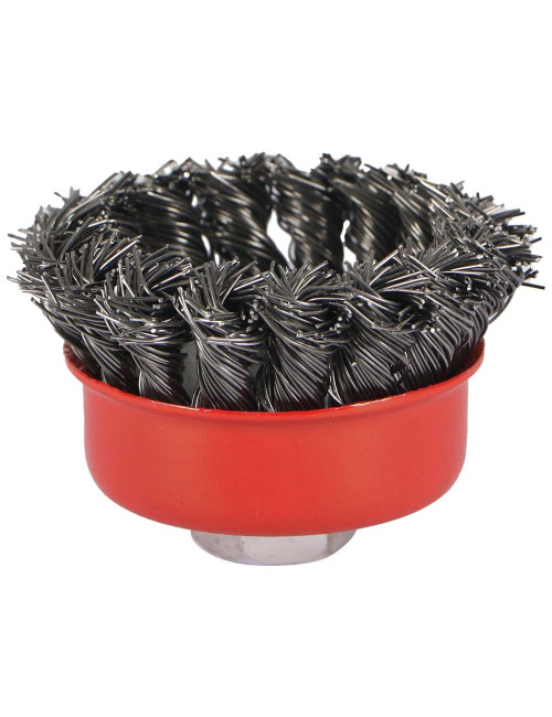 CUP BRUSH TWIST TYPE 2.5" x 14 MM