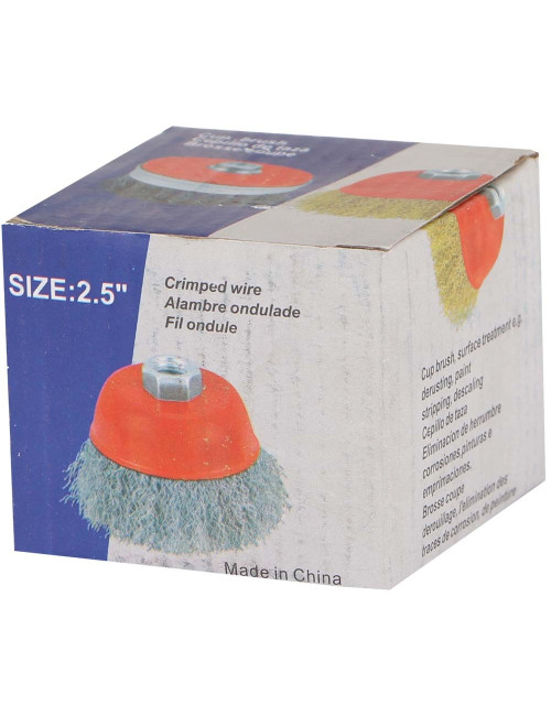 CUP BRUSH TWIST TYPE 2.5" x 14 MM