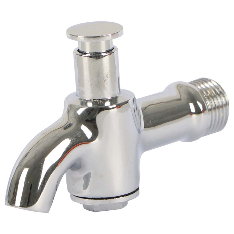 CHROME PUSH BOTTON FAUCET 1/2"