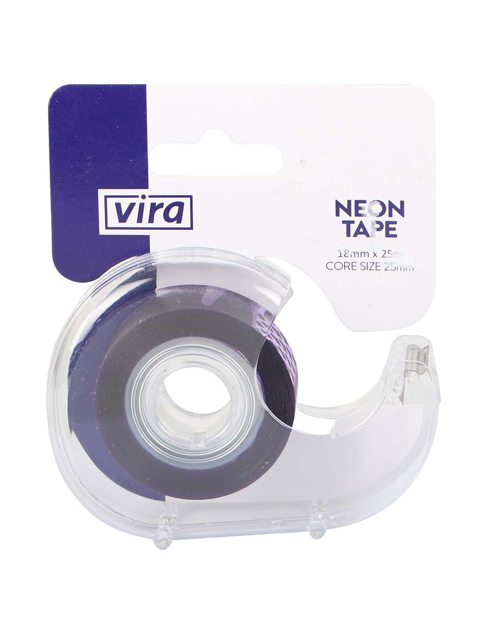 NEON INVISIBLE TAPE PURPLE WITH DISPENSER 3/4" X 25 MT