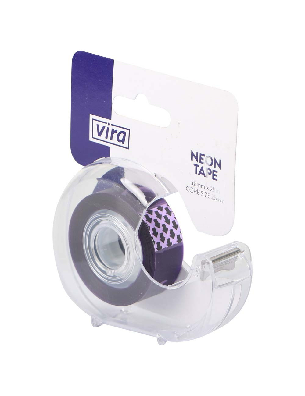 NEON INVISIBLE TAPE PURPLE WITH DISPENSER 3/4" X 25 MT