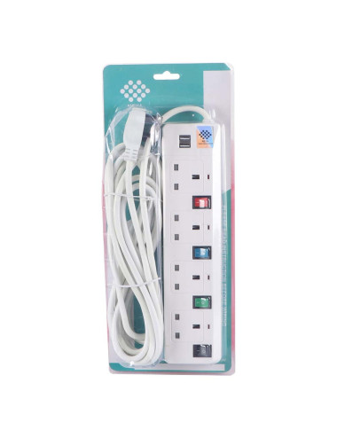 USB + موزع 4 فتحة 5 متر