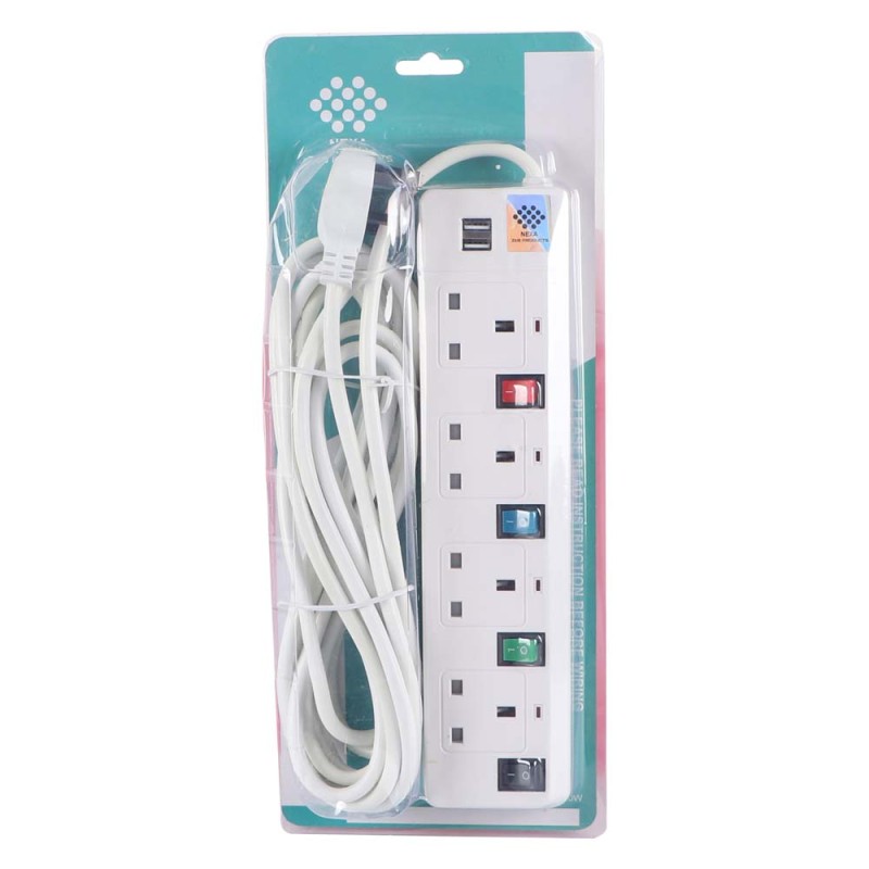 USB + موزع 4 فتحة 5 متر