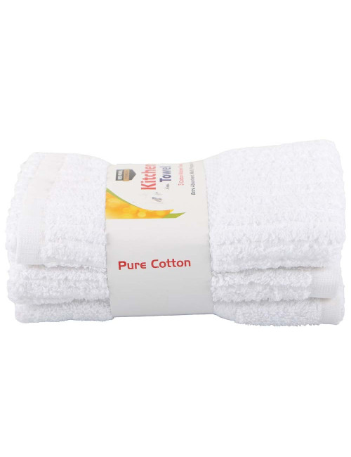 RED PEARL 3 PCS/SET فوطة مطبخ ابيض