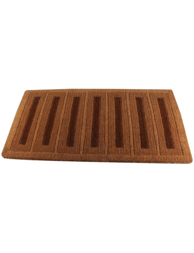 624404 FIBER DOOR MAT INLAID NATURAL 60 X 120 CM
