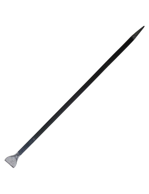 CROW BAR ONE END CHISEL OTHER END CONICAL 25 x 75 MM x 4 FT WITH SILVER PAINT