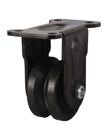 عجلات حديد سحاب ثابت مع قاعدة "4 IND