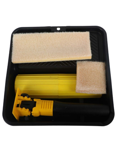 ATLAS 70020A 4 PCS PAINT ROLLER TRAY SET + PAINT PAD HANDLE + PAD 20 CM + PAD REFILL 8 CM