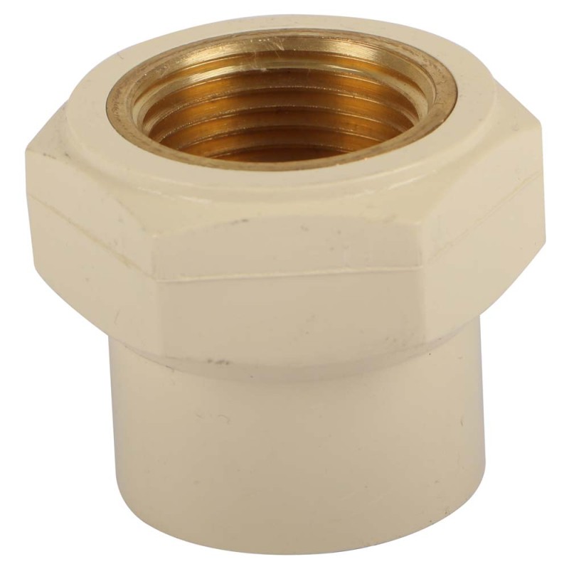 PVC ADAPTOR FEMALE BRASS THREAD 1"