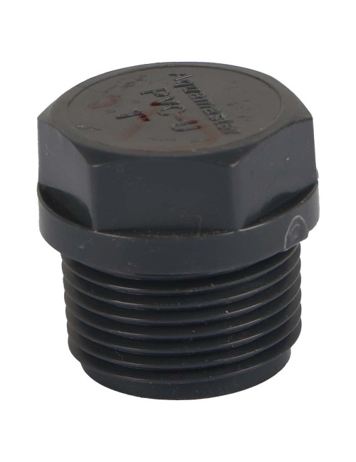 PVC PIPE CAP WITH THREAD GREY 1"