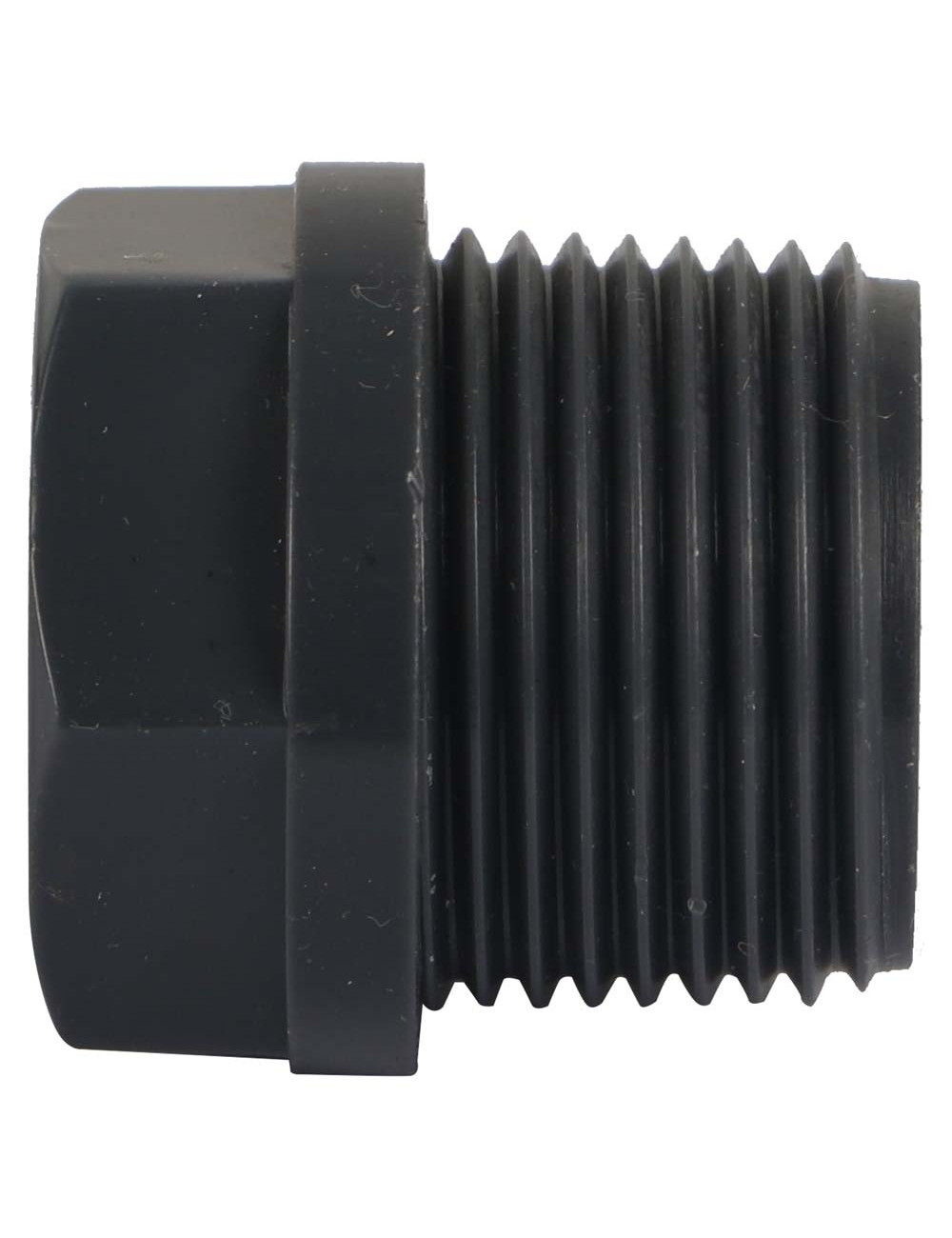 PVC PIPE CAP WITH THREAD GREY 1"