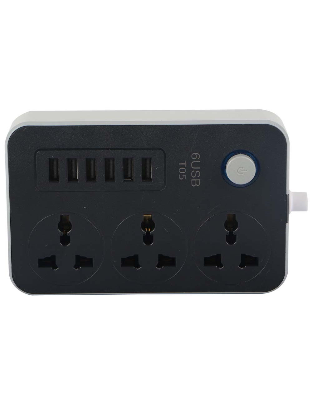 CX-T05-W 3 WAY EXTENSION + 6 USB 2MTR