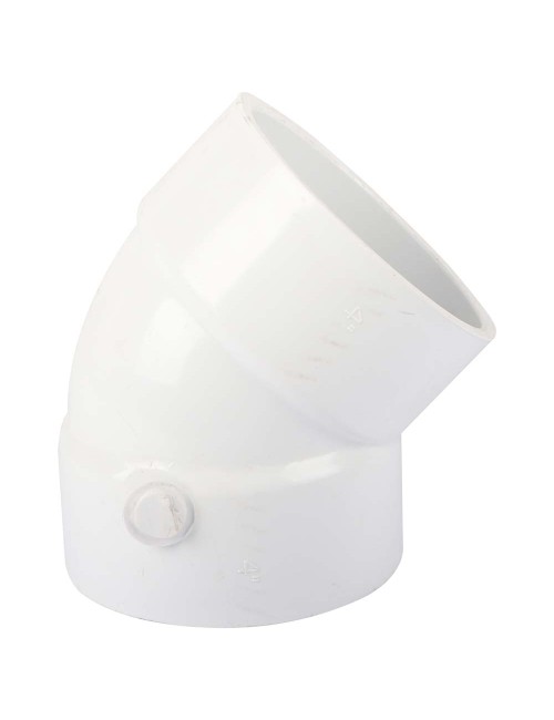 45 DEGREE ELBOW WHITE4"