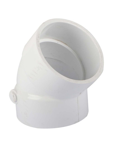 45 DEGREE ELBOW WHITE4"