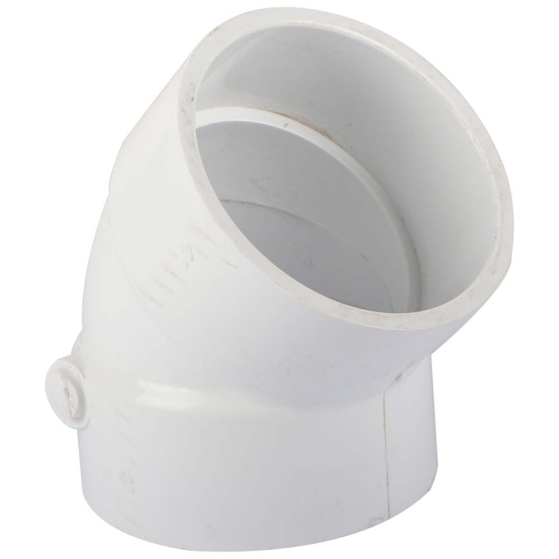 45 DEGREE ELBOW WHITE4"
