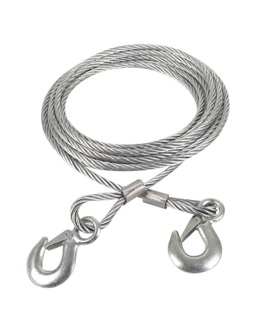 STEEL WIRE ROPE WITH SNAP HOOK 10 MM x 6 MTR