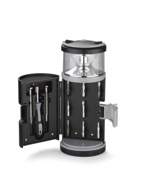 RX340A 8.1*8.1*19.5CM طقم عدة 11 قطعة مع كشاف باتري