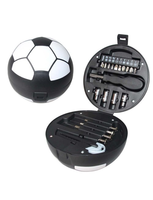 RX341 MULTIFUNCTIONAL FOOTBALL SHAPE TOOLS KIT 20PCS SET 13.3*13.3*12.3CM