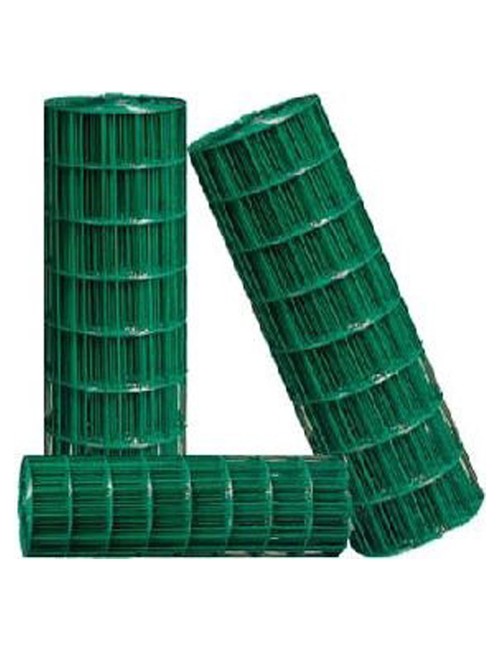 PVC COATED WELDED MESH GREEN 16G x 3/4" x 1.2 x 25 MTR