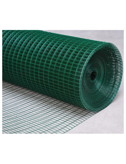 PVC COATED WELDED MESH GREEN 16G x 3/4" x 1.2 x 25 MTR
