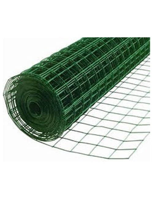 PVC COATED WELDED MESH GREEN 16G x 3/4" x 1.2 x 25 MTR