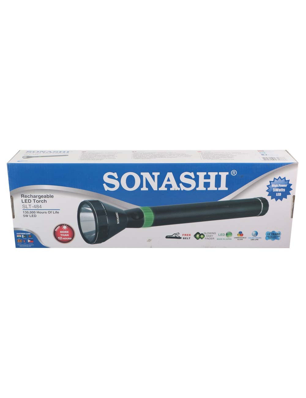 SONASHI SLT-484 RECHARGEABLE TORCH 4D BATTERY