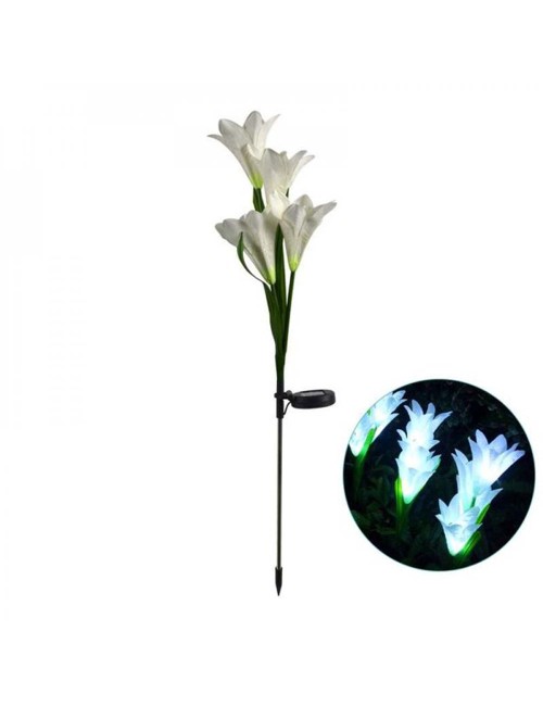 80 CM زهرة مضيئة بالطاقة الشمسية 4 زهرة OPTICAL LILY