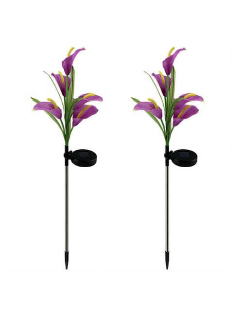 80 CM زهرة مضيئة بالطاقة الشمسية CALLA LILIES