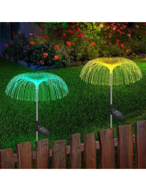 SOLAR FIBER OPTIC JELLYFISH HEIGHT 90CM