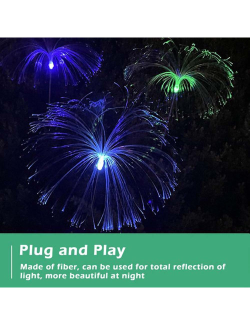 SOLAR FIBER OPTIC JELLYFISH HEIGHT 90CM