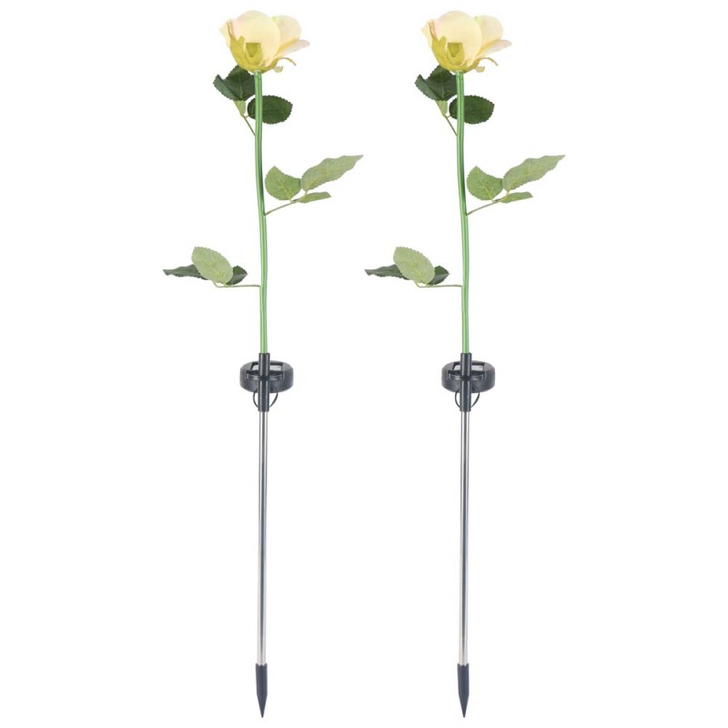 SOLAR SINGLE ROSE FLOWER HEIGHT 80 CM