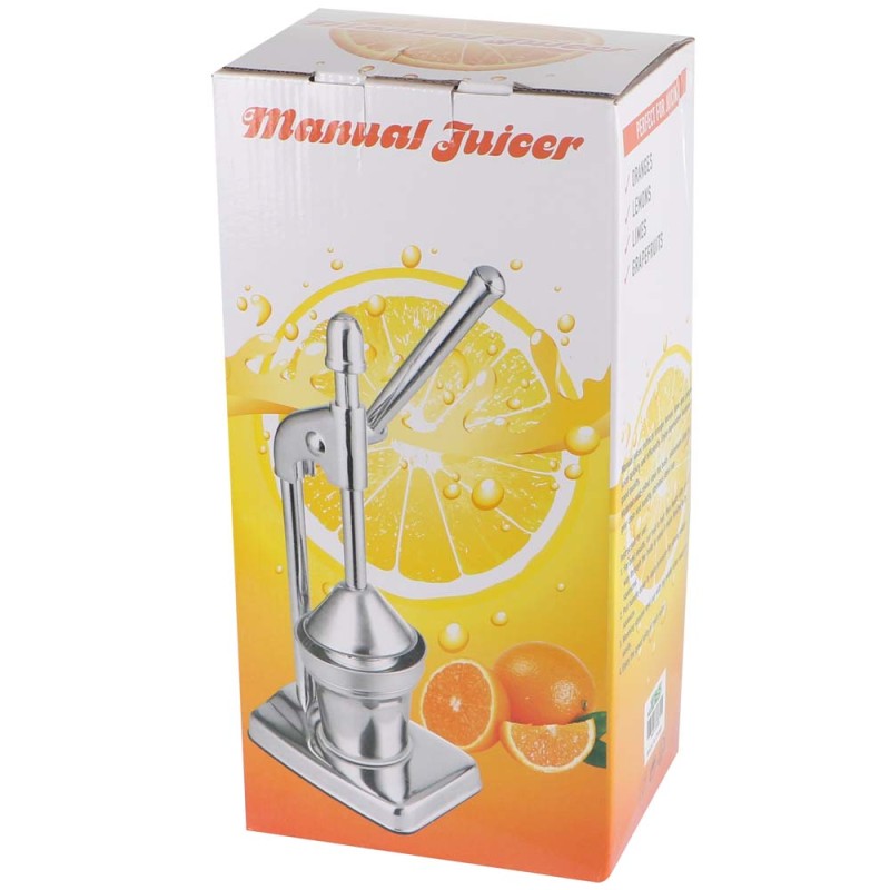 CITRUS FRUIT JUICER MANUAL ALUMINUM ALLOY WITH STAINLESS STEEL METALLIC 14X18X36CM 1.6KG