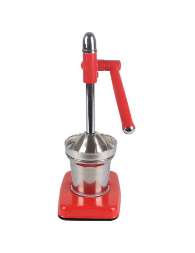 CITRUS FRUIT JUICER MANUAL ALUMINUM ALLOY WITH STAINLESS STEEL RED 14X18X36CM 1.6KG