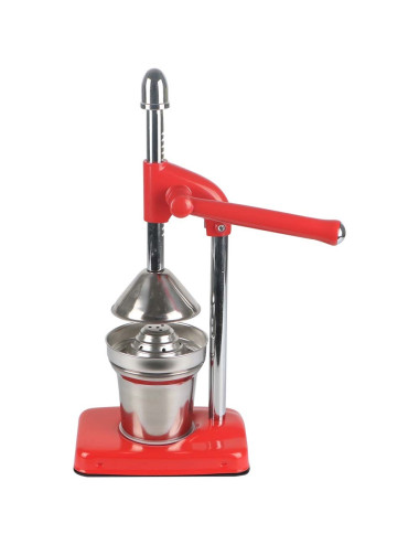 CITRUS FRUIT JUICER MANUAL ALUMINUM ALLOY WITH STAINLESS STEEL RED 14X18X36CM 1.6KG