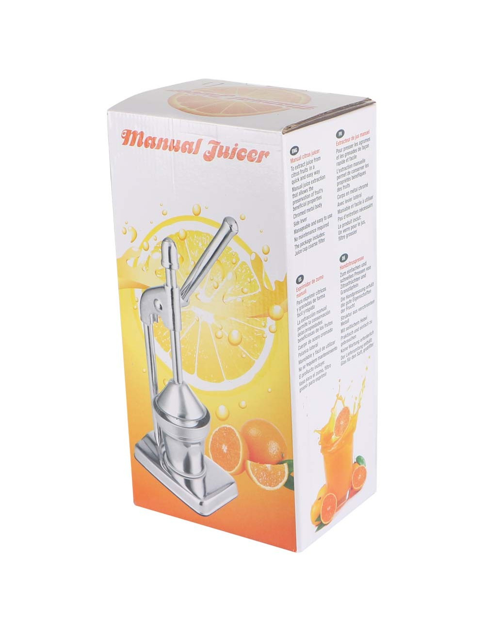CITRUS FRUIT JUICER MANUAL ALUMINUM ALLOY WITH STAINLESS STEEL RED 14X18X36CM 1.6KG
