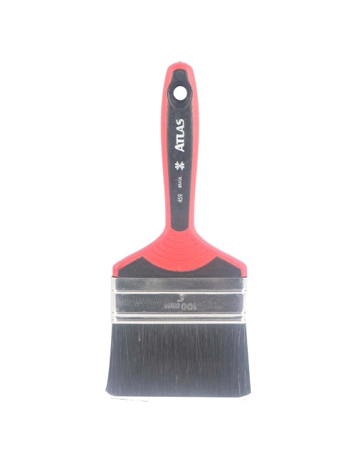 ATLAS 459 PAINT BRUSH RUBBER HANDLE RED 4"
