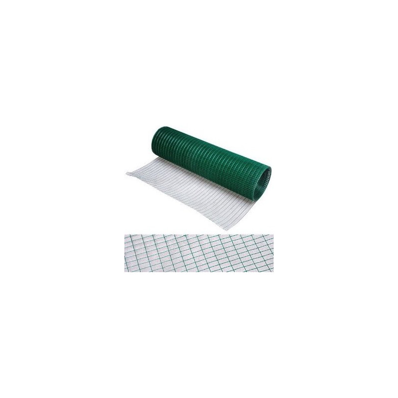 PVC COATED WELDED MESH GREEN 15G x 1" x 2 x 25 MTR