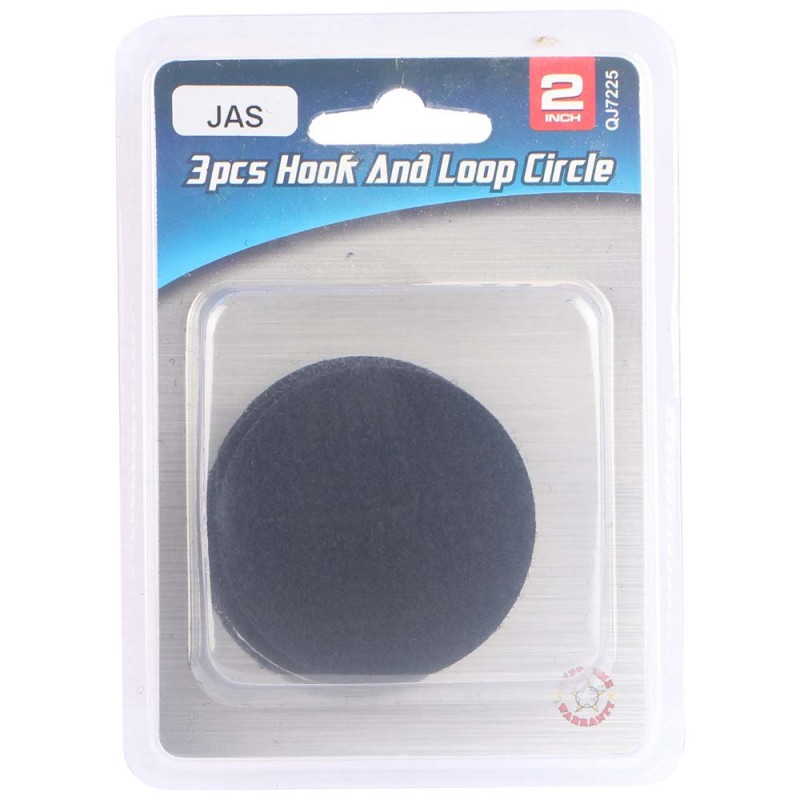 QJ7225 HOOK & LOOP CIRCLE 2" 3 PCS/SET