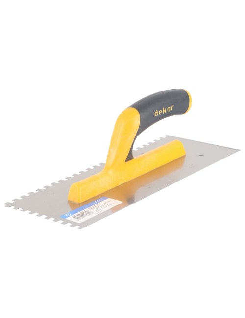402 NOTCHED TROWEL RUBBER HANDLE OPEN 30 CM 6 X 6