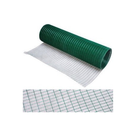PVC COATED WELDED MESH GREEN 21G x 1/4" x 1/4" x 1 x 25 MTR