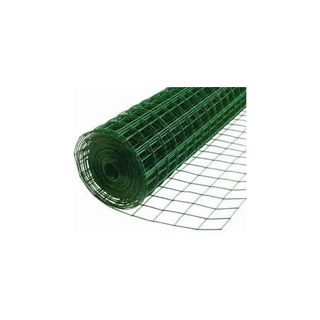 PVC COATED WELDED MESH GREEN 21G x 1/4" x 1/4" x 1 x 25 MTR