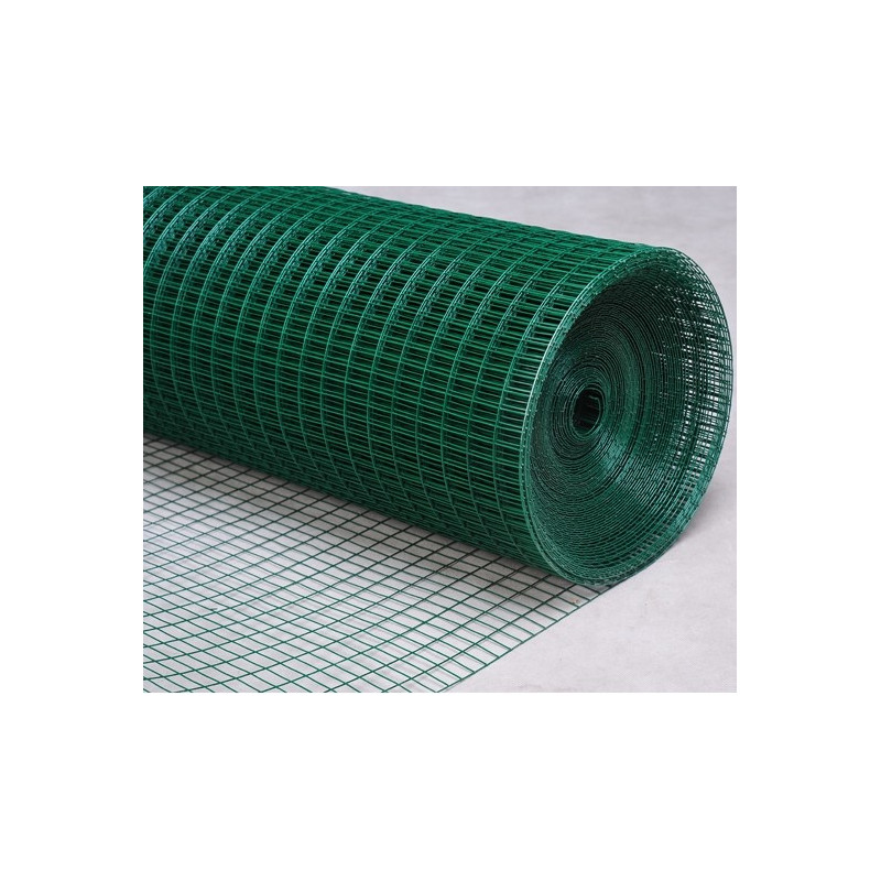 PVC COATED WELDED MESH GREEN 21G x 1/4" x 1/4" x 1 x 25 MTR