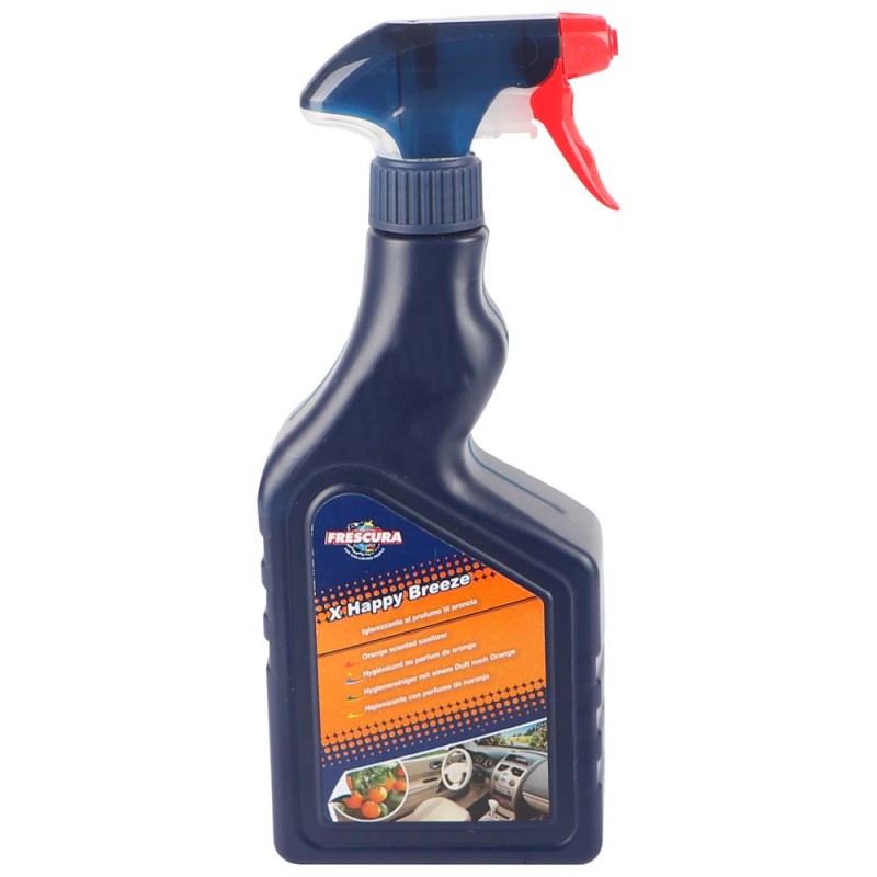 FRESCURA X-HAPPY BREEZE CAR FRESHENER & SANITIZER WITH ORANGE FRAGNANCE