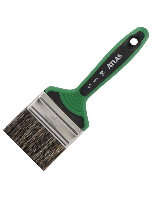 ATLAS 417 PAINT BRUSH RUBBER HANDLE GREEN 3"