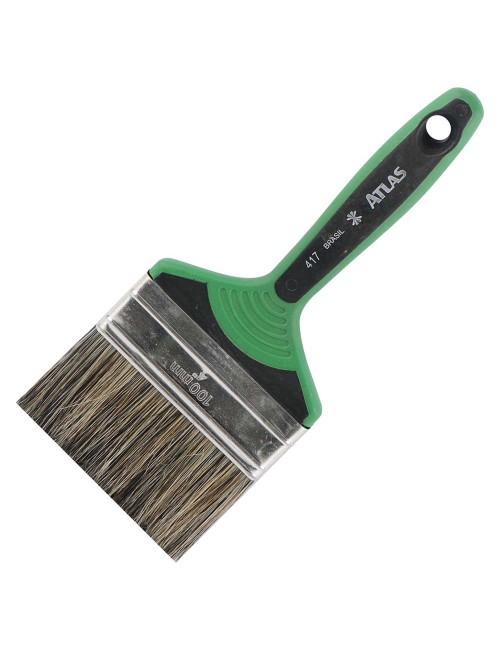 ATLAS 417 PAINT BRUSH RUBBER HANDLE GREEN 4"