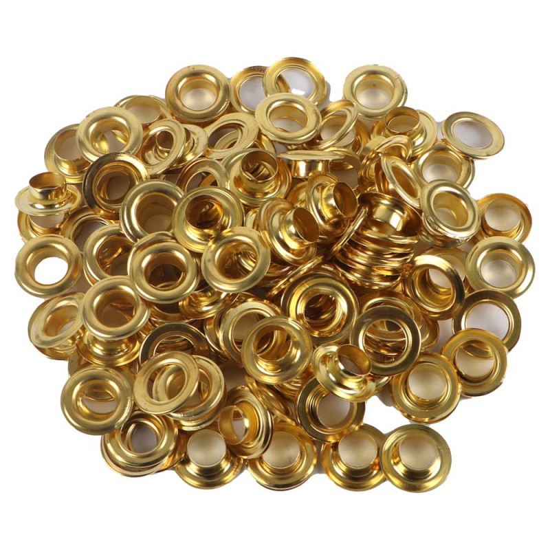 GRM/1-2/28 BRASS PLATED STEEL GROMMET 1/2"