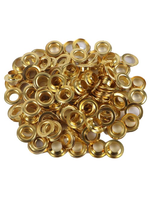 GRM/1-2/28 BRASS PLATED STEEL GROMMET 1/2"